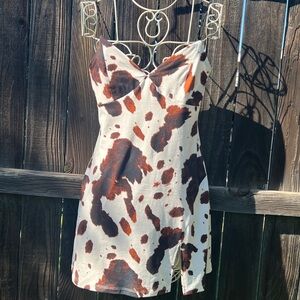 Cow print mini Dress